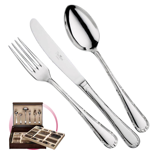 Pintinox Pinti Servizio Posate 126 Pz Filet In Bauletto Legno