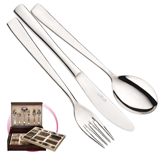 Pintinox Pinti Servizio Posate 126 Pz Gamma In Bauletto Legno