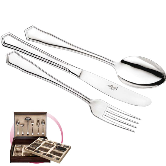 Pintinox Pinti Servizio Posate 126 Pz Sabrina In Bauletto Legno