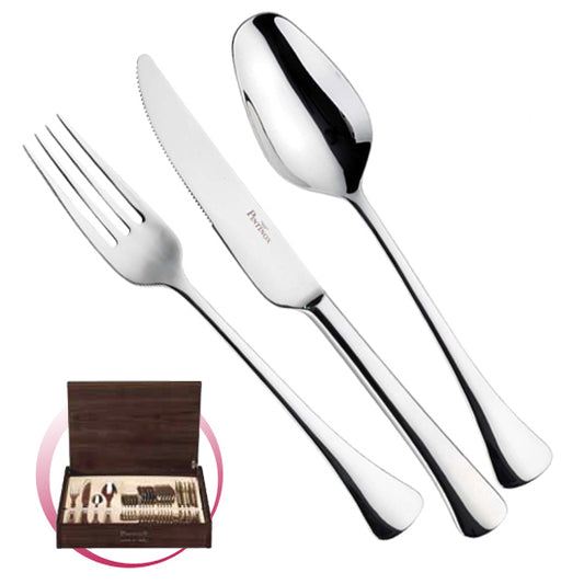 Pintinox Pinti Servizio Posate 24 Pz Carlton In Bauletto Legno