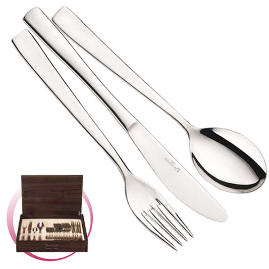 Pintinox Pinti Servizio Posate 24 Pz Gamma In Bauletto Legno
