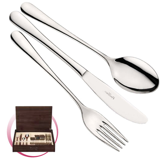 Pintinox Pinti Servizio Posate 24 Pz Hotel  In Bauletto Legno