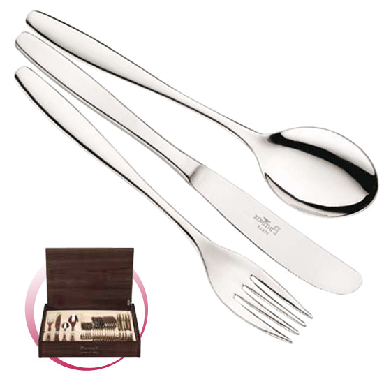 Pintinox Pinti Servizio Posate 24 Pz Ischia In Bauletto Legno