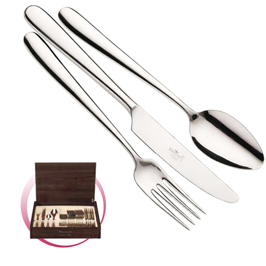 Pintinox Pinti Servizio Posate 24 Pz Maitre In Bauletto Legno