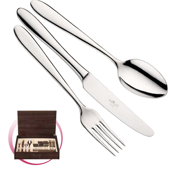 Pintinox Pinti Servizio Posate 24 Pz Ritz In Bauletto Legno