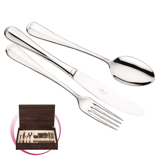 Pintinox Pinti Servizio Posate 24 Pz Roma In Bauletto Legno