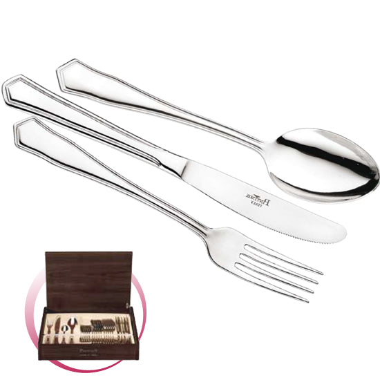 Pintinox Pinti Servizio Posate 24 Pz Sabrina In Bauletto Legno