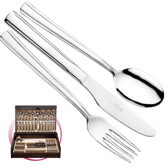 Pintinox Pinti Servizio Posate 49 Pz Aida In Bauletto Legno