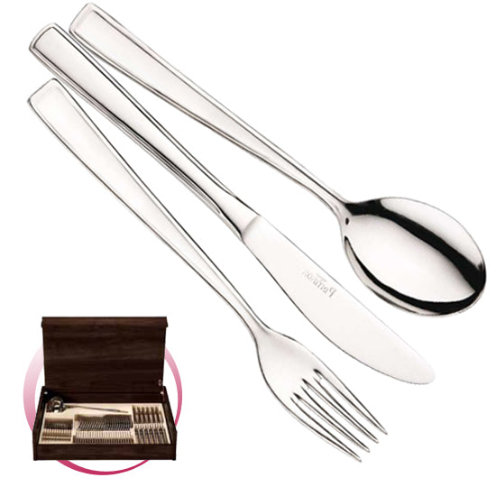 Pintinox Pinti Servizio Posate 49 Pz Beta In Bauletto Legno