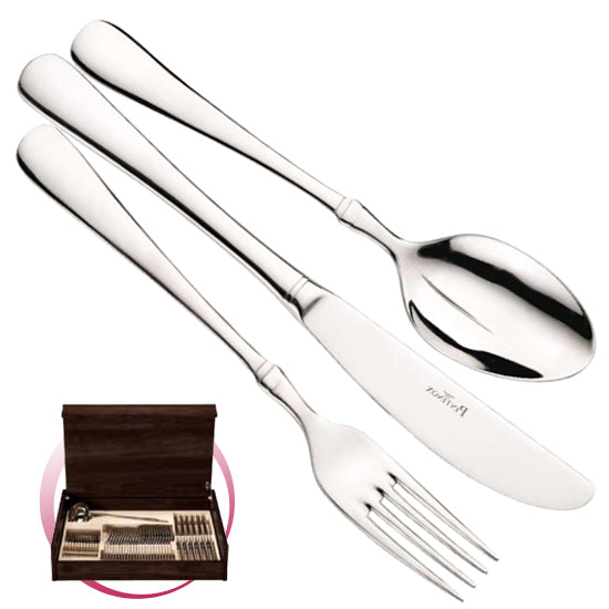 Pintinox Pinti Servizio Posate 49 Pz Bristol In Bauletto Legno