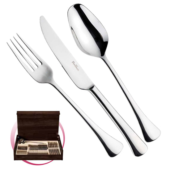 Pintinox Pinti Servizio Posate 49 Pz Carlton In Bauletto Legno