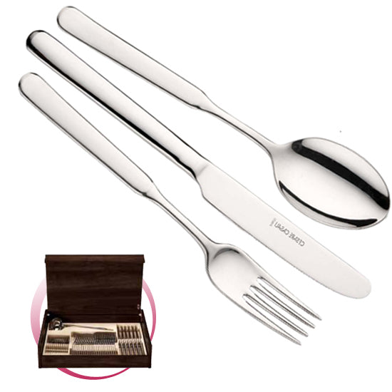 Pintinox Pinti Servizio Posate 49 Pz Casali In Bauletto Legno