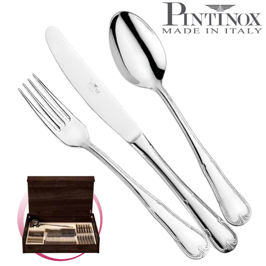 Pintinox Pinti Servizio Posate 49 Pz Expo In Bauletto Legno