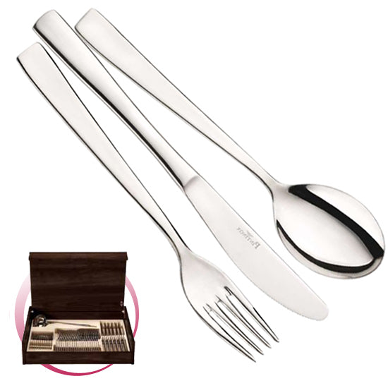 Pintinox Pinti Servizio Posate 49 Pz Gamma In Bauletto Legno