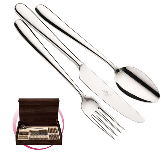 Pintinox Pinti Servizio Posate 49 Pz Maitre In Bauletto Legno