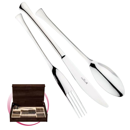 Pintinox Pinti Servizio Posate 49 Pz Pagaia In Bauletto Legno