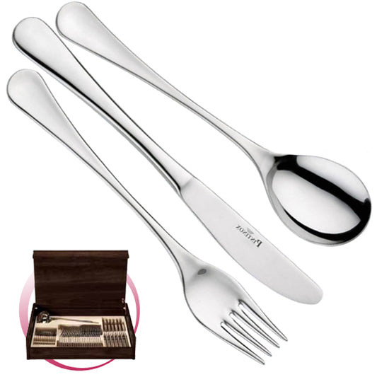 Pintinox Pinti Servizio Posate 49 Pz Solaris In Bauletto Legno