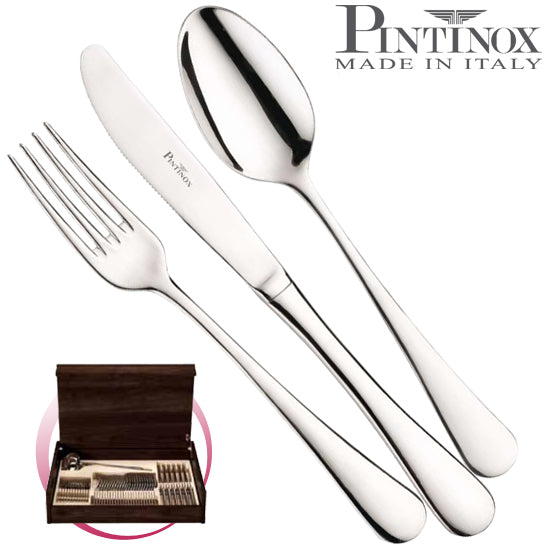 Pintinox Pinti Servizio Posate 49 Pz Stresa In Bauletto Legno