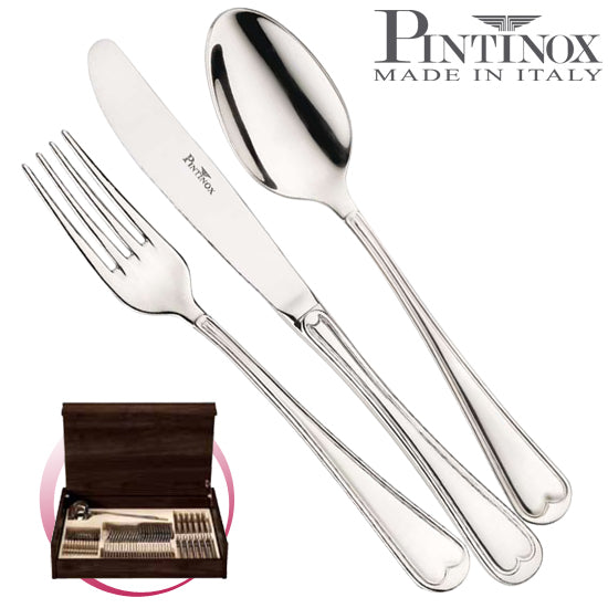 Pintinox Pinti Servizio Posate 49 Pz Superga In Bauletto Legno