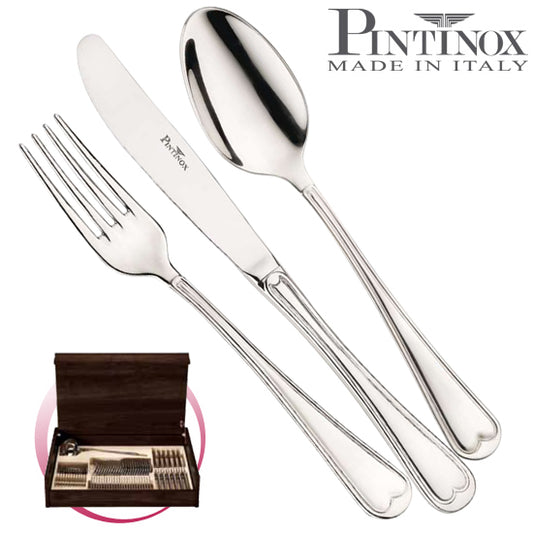 Pintinox Pinti Servizio Posate 49 Pz Superga In Bauletto Legno