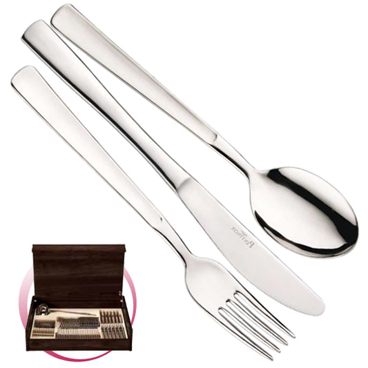 Pintinox Pinti Servizio Posate 49 Pz Tema In Bauletto Legno