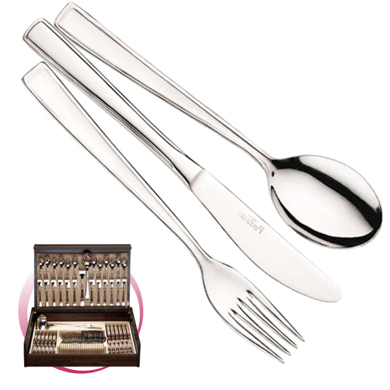 Pintinox Pinti Servizio Posate 75 Pz Beta In Bauletto Legno