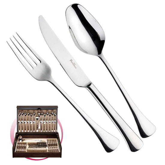 Pintinox Pinti Servizio Posate 75 Pz Carlton In Bauletto Legno