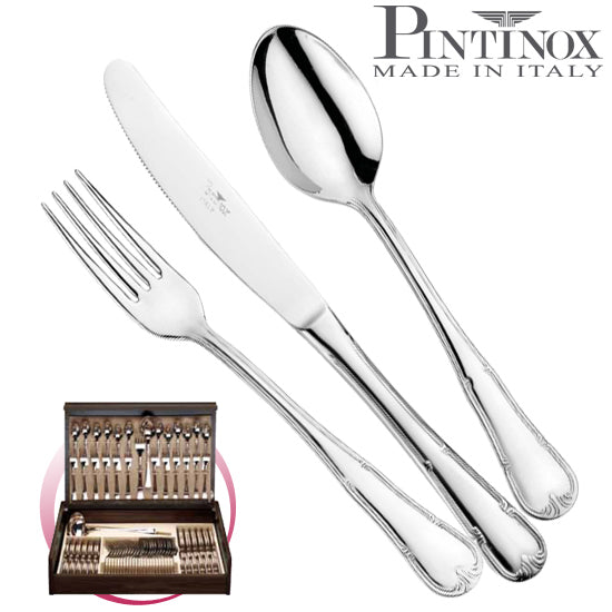 Pintinox Pinti Servizio Posate 75 Pz Expo In Bauletto Legno