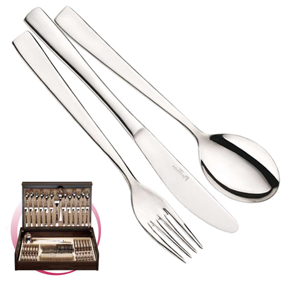 Pintinox Pinti Servizio Posate 75 Pz Gamma In Bauletto Legno