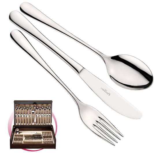 Pintinox Pinti Servizio Posate 75 Pz Hotel  In Bauletto Legno
