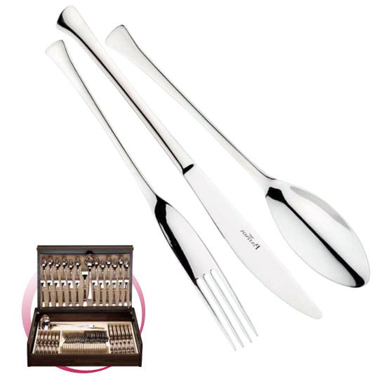 Pintinox Pinti Servizio Posate 75 Pz Pagaia In Bauletto Legno