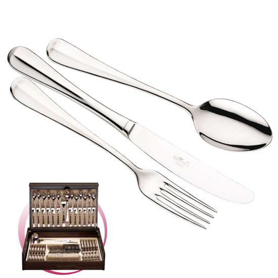 Pintinox Pinti Servizio Posate 75 Pz Roma In Bauletto Legno