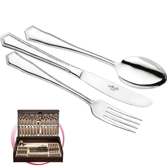 Pintinox Pinti Servizio Posate 75 Pz Sabrina In Bauletto Legno