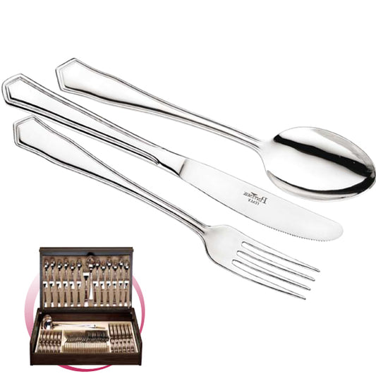 Pintinox Pinti Servizio Posate 75 Pz Sabrina In Bauletto Legno