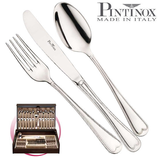 Pintinox Pinti Servizio Posate 75 Pz Superga In Bauletto Legno