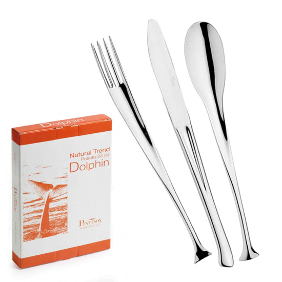 Pintinox Pinti Set Posate 24 Pz Dolphin In Scatola Regalo