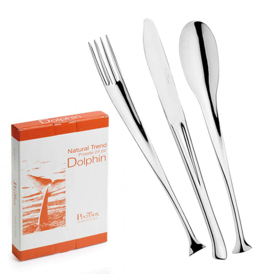 Pintinox Pinti Set Posate 24 Pz Dolphin In Scatola Regalo