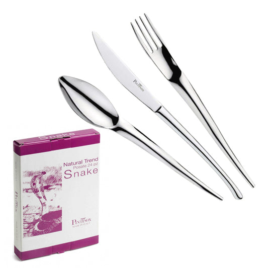 Pintinox Pinti Servizio Posate 24 Pz Snake In Scatola Regalo