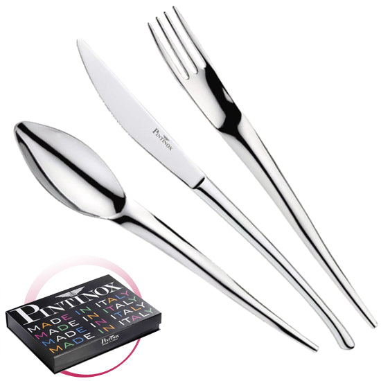 Pinti Inox Pinti Set Posate 24 Pz Snake C/Coltello Stampato In Scatola Iride