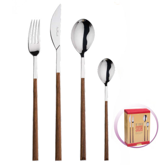 Pinti Inox Pinti Set Posate 24 Pz Sushi King Mogano In Scatola Regalo