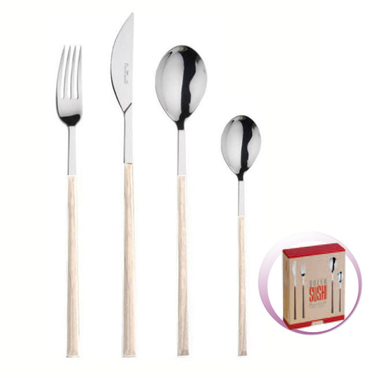 Pinti Inox Pinti Set Posate 24 Pz Sushi Queen Betulla In Scatola Regalo