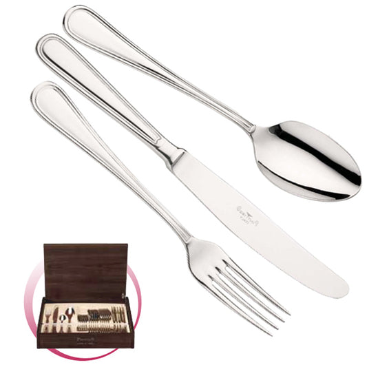 Pinti 1929 Pinti Set Posate Byron 24 Pz In Bauletto Di Legno