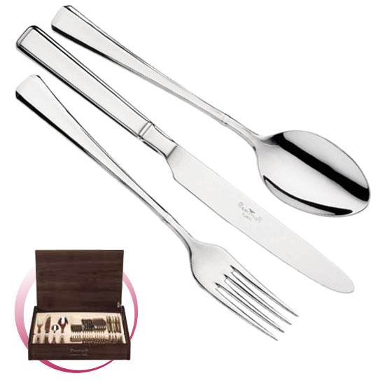 Pintinox Pinti Set Posate Leonardo 24 Pz In Bauletto Di Legno