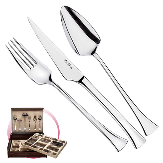 Pintinox Pinti Set Posate Liberty 126 Pz In Bauletto Di Legno