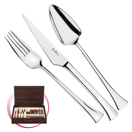 Pintinox Pinti Set Posate Liberty 24 Pz In Bauletto Di Legno