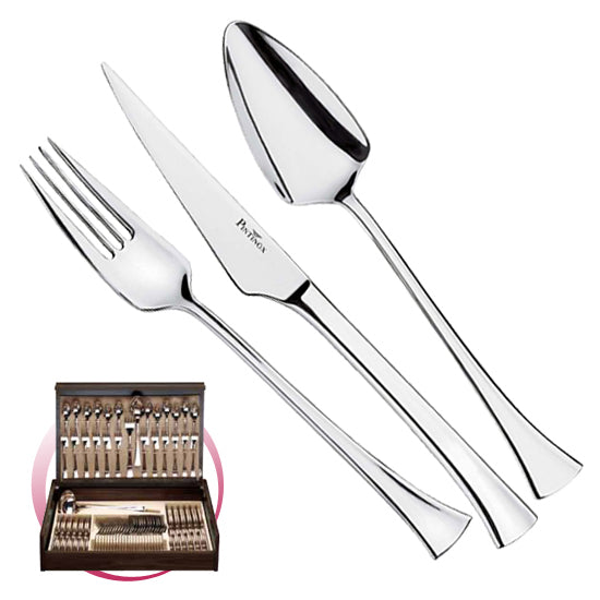 Pintinox Pinti Set Posate Liberty 75 Pz In Bauletto Di Legno