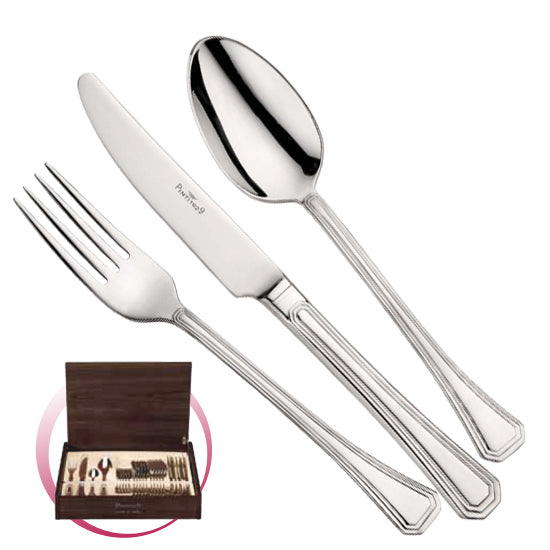 Pinti 1929 Pinti Set Posate Octavia 24 Pz In Bauletto Di Legno