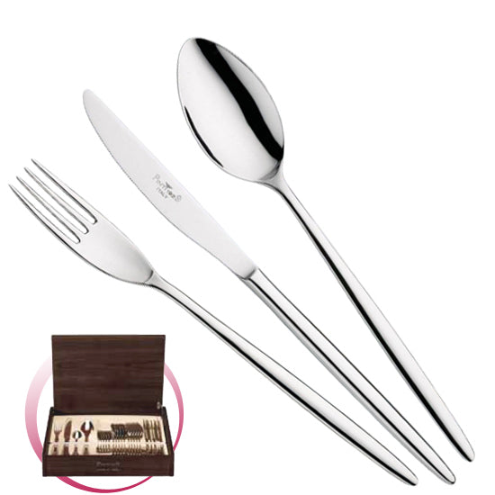 Pinti 1929 Pinti Set Posate Olivia 24 Pz In Bauletto Di Legno