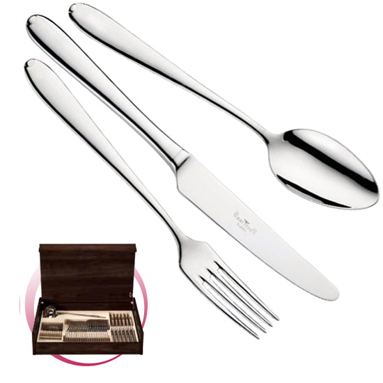 Pinti 1929 Pinti Set Posate Palladium 49 Pz In Bauletto Di Legno