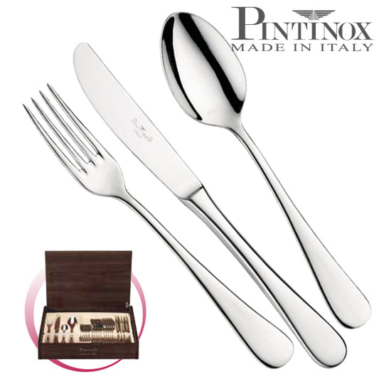 Pinti 1929 Pinti Set Posate Pitagora 24 Pz In Bauletto Di Legno